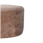 Load image into Gallery viewer, Mocha Faux Fur Round Footstool
