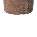 Load image into Gallery viewer, Mocha Faux Fur Round Footstool
