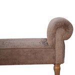 Load image into Gallery viewer, Mocha Faux Fur Bedroom Bench
