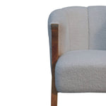 Load image into Gallery viewer, White Boucle Minimalistic Chair
