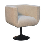 Load image into Gallery viewer, Cream Boucle Swivel Chair
