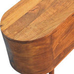 Load image into Gallery viewer, Chestnut Rounded Lid up Blanket Box
