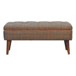 Load image into Gallery viewer, Multi-Tweed-Buffalo-Pipe-Bench
