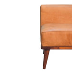 Load image into Gallery viewer, Tan Buffalo Backrest Footstool
