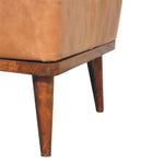 Load image into Gallery viewer, Tan Buffalo Leather Tan Footstool
