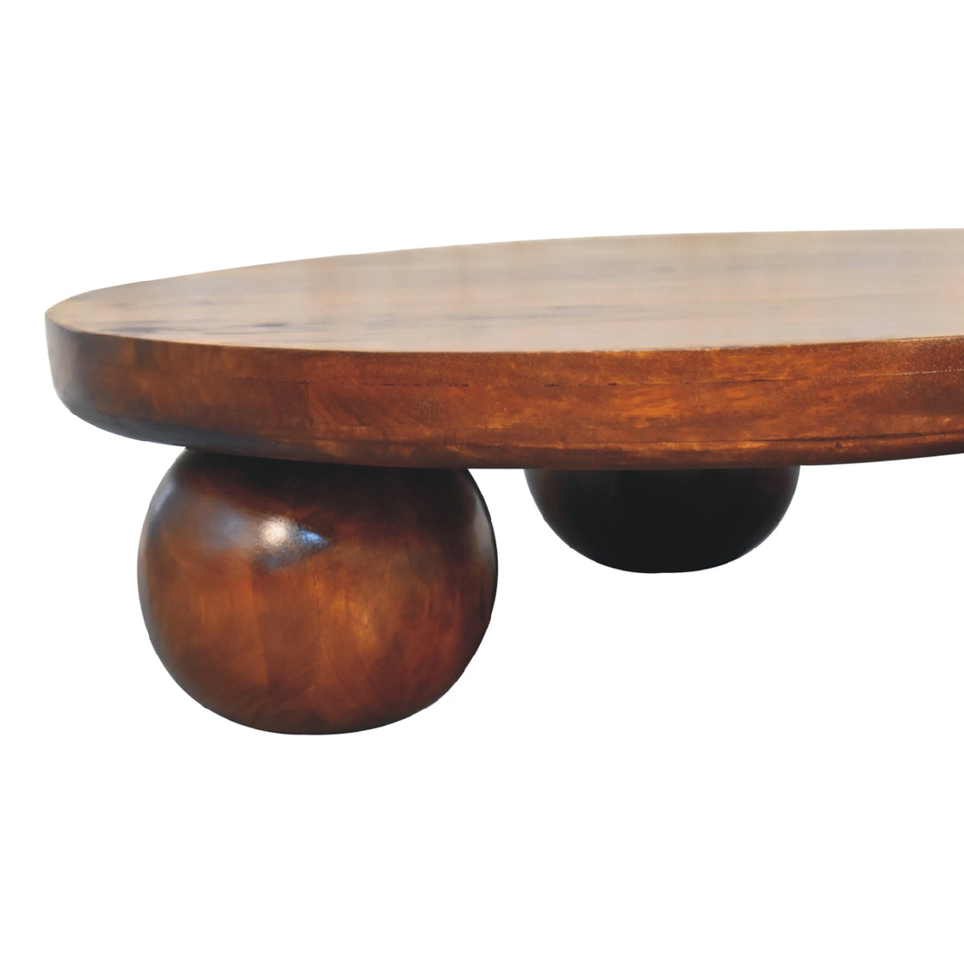 Chestnut Central Ball Table