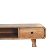 Load image into Gallery viewer, Curved Oak-ish Writing Desk
