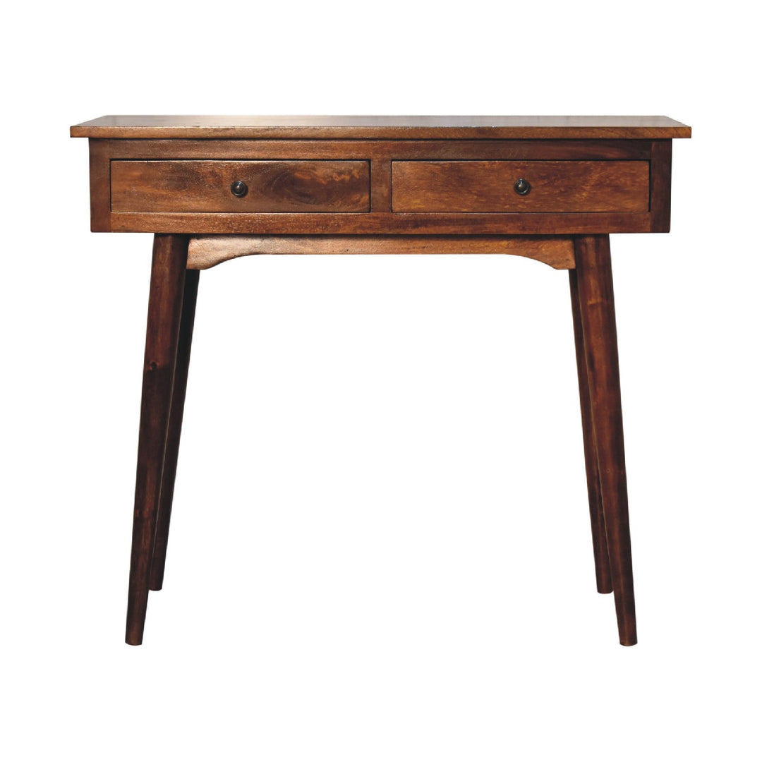 Chestnut-Hallway-2-Drawer-Console-Table