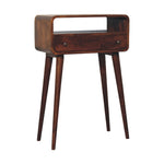 Load image into Gallery viewer, Chestnut Nordic Style One Drawer &amp; One Open Slot Console Table
