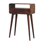 Load image into Gallery viewer, Chestnut Nordic Style One Drawer &amp; One Open Slot Console Table
