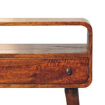 Load image into Gallery viewer, Chestnut Nordic Style One Drawer &amp; One Open Slot Console Table
