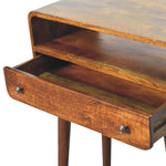 Load image into Gallery viewer, Chestnut Nordic Style One Drawer &amp; One Open Slot Console Table
