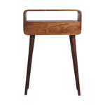 Load image into Gallery viewer, Chestnut Nordic Style One Drawer &amp; One Open Slot Console Table
