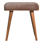 Load image into Gallery viewer, Mocha-Faux-Fur-Style-Footstool
