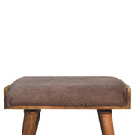 Load image into Gallery viewer, Mocha Faux Fur Style Footstool
