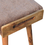 Load image into Gallery viewer, Mocha Faux Fur Style Footstool
