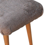 Load image into Gallery viewer, Mocha Faux Fur Curved Bench
