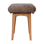 Load image into Gallery viewer, Mocha Faux Fur Curved Bench
