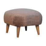 Load image into Gallery viewer, Mocha Faux Fur Square Stool
