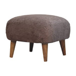 Load image into Gallery viewer, Mocha Faux Fur Square Stool
