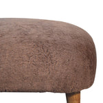 Load image into Gallery viewer, Mocha Faux Fur Square Stool
