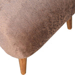 Load image into Gallery viewer, Mocha Faux Fur Square Stool
