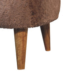 Load image into Gallery viewer, Mocha Faux Fur Square Stool
