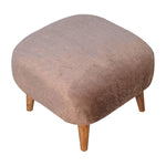 Load image into Gallery viewer, Mocha Faux Fur Square Stool
