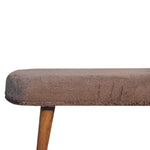 Load image into Gallery viewer, Mocha Faux Fur Fabric Bench
