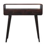 Load image into Gallery viewer, Curved-Light-Walnut-Console-Table
