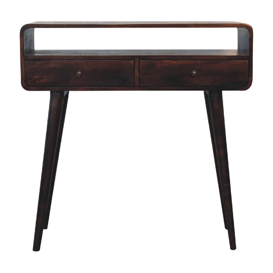 Curved-Light-Walnut-Console-Table