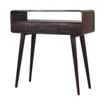 Load image into Gallery viewer, Curved Light Walnut Console Table
