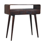 Load image into Gallery viewer, Curved Light Walnut Console Table
