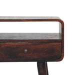 Load image into Gallery viewer, Curved Light Walnut Console Table
