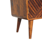 Load image into Gallery viewer, Boucle Carved Chestnut Telephone Table
