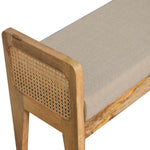 Load image into Gallery viewer, Mud Linen Rattan Bench
