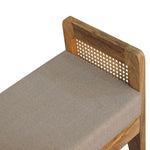 Load image into Gallery viewer, Mud Linen Rattan Bench
