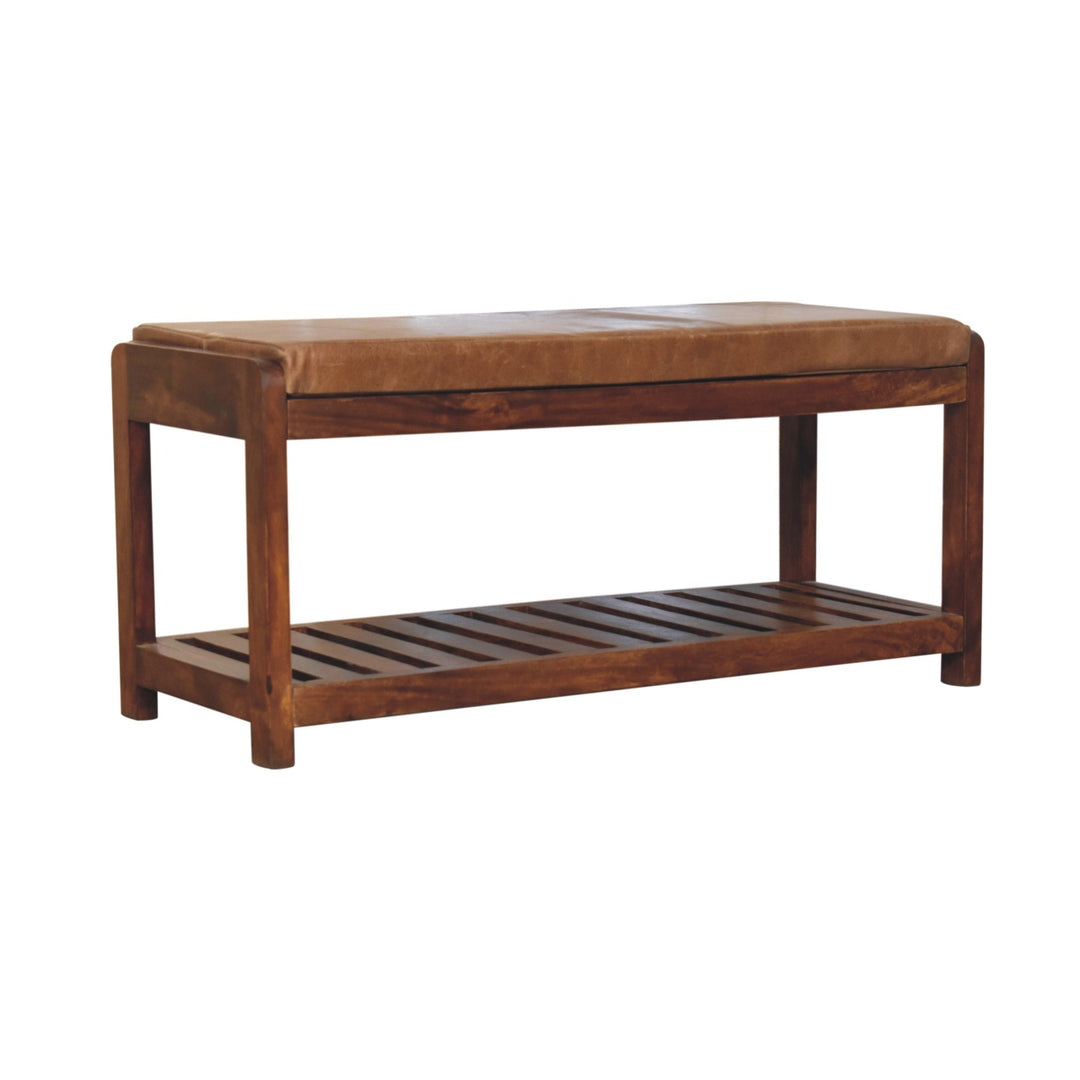 Buffalo Slatted Hallway Bench