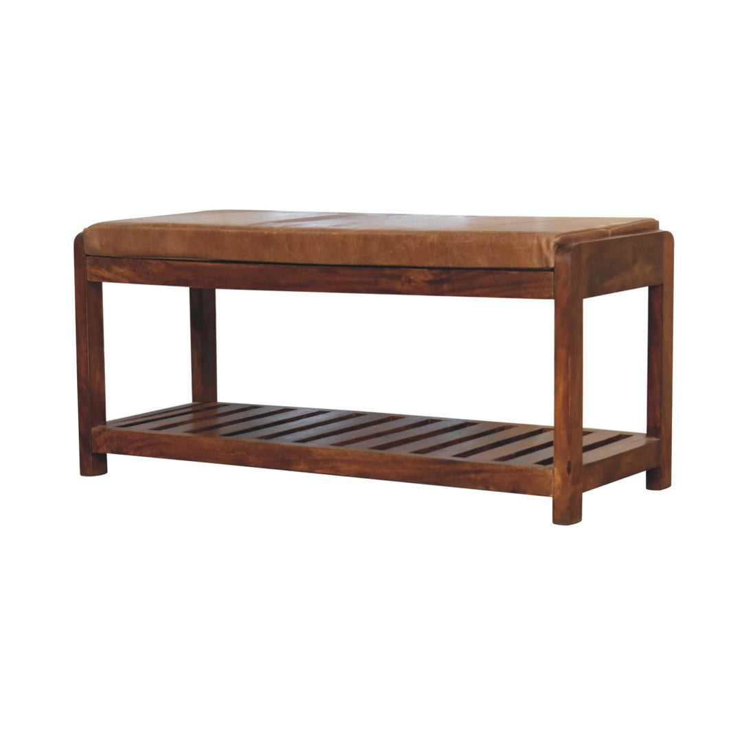 Buffalo Slatted Hallway Bench