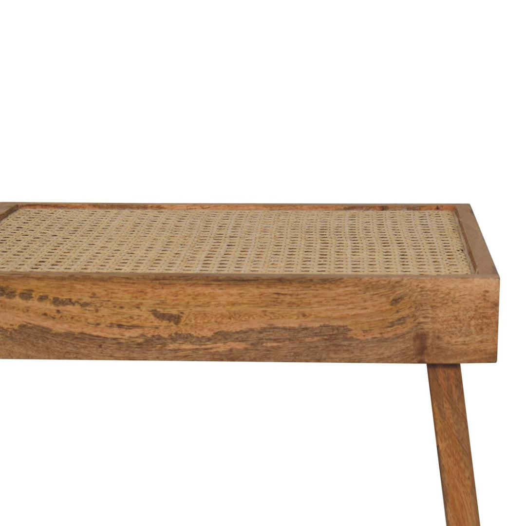 Open Rattan Bench