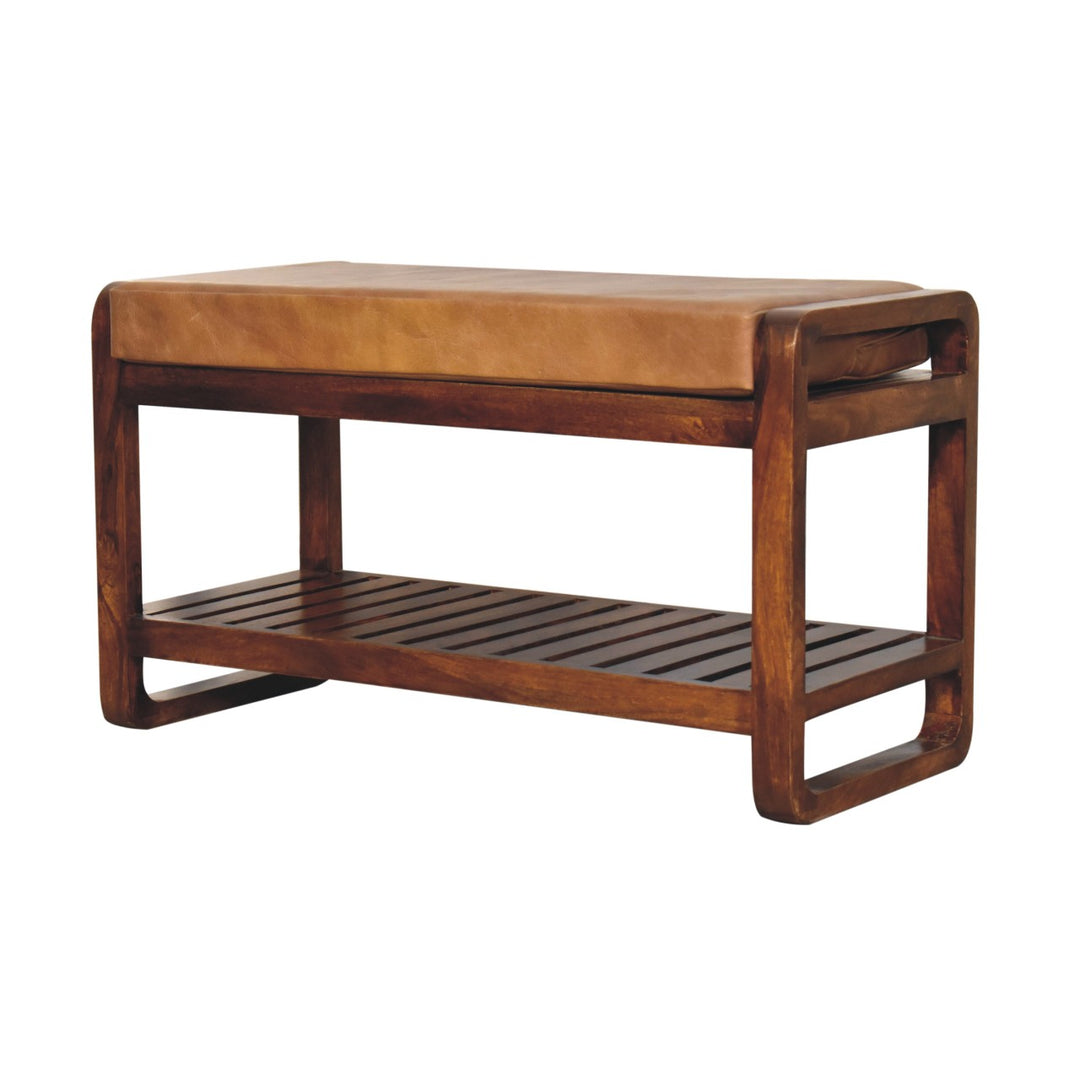 Small Buffalo Slatted Hallway Bench