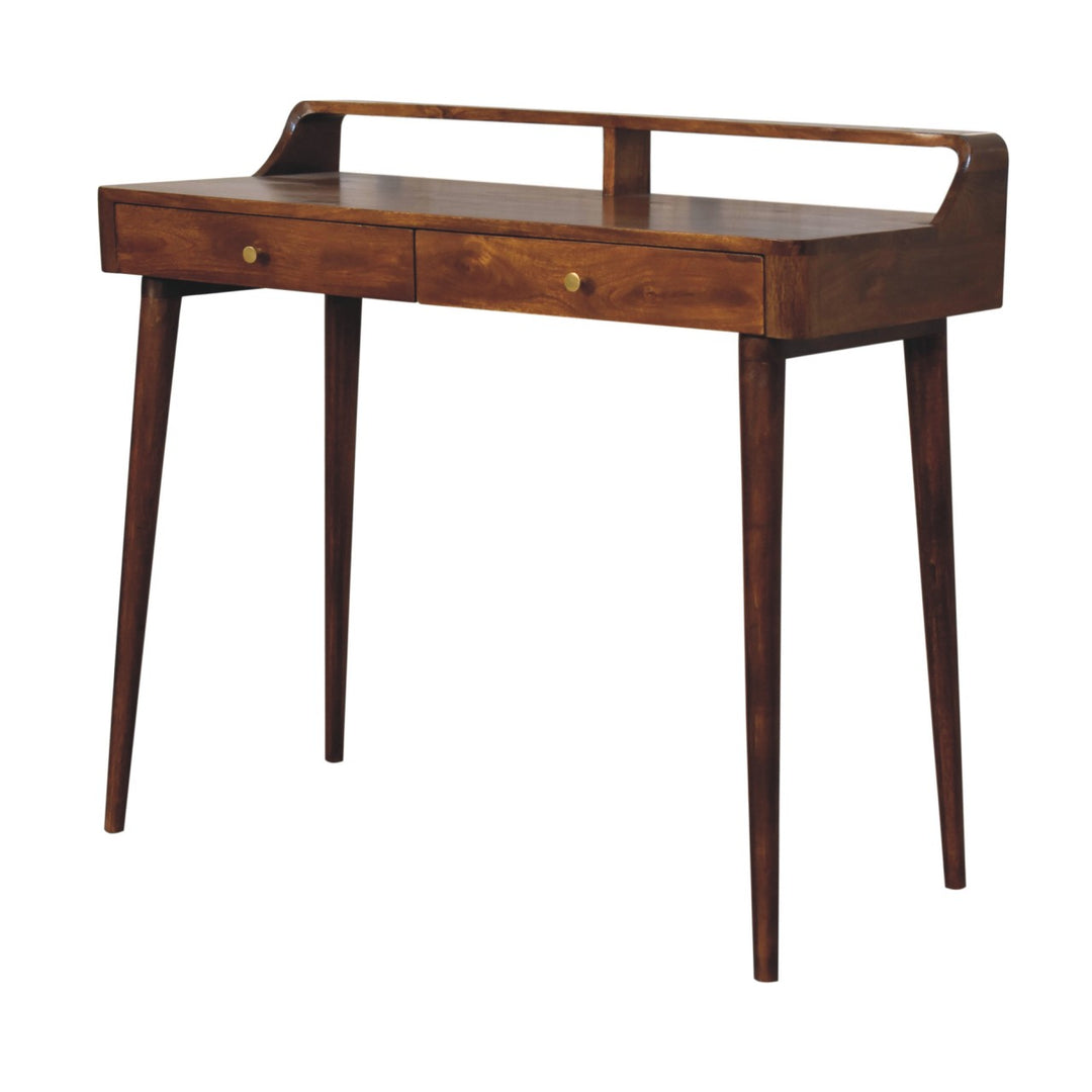 Elevated Chestnut Console Table