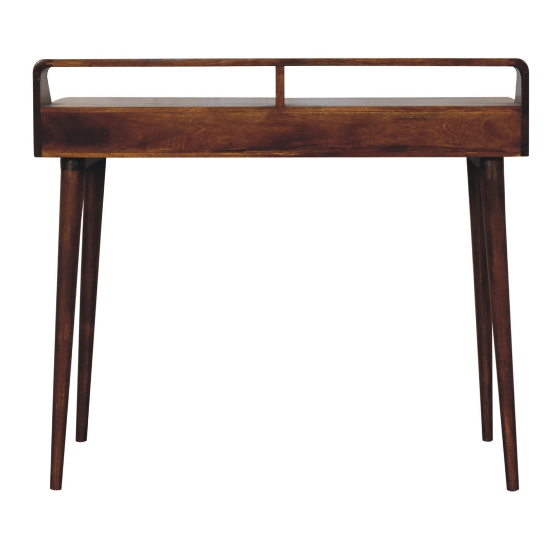 Elevated Chestnut Console Table