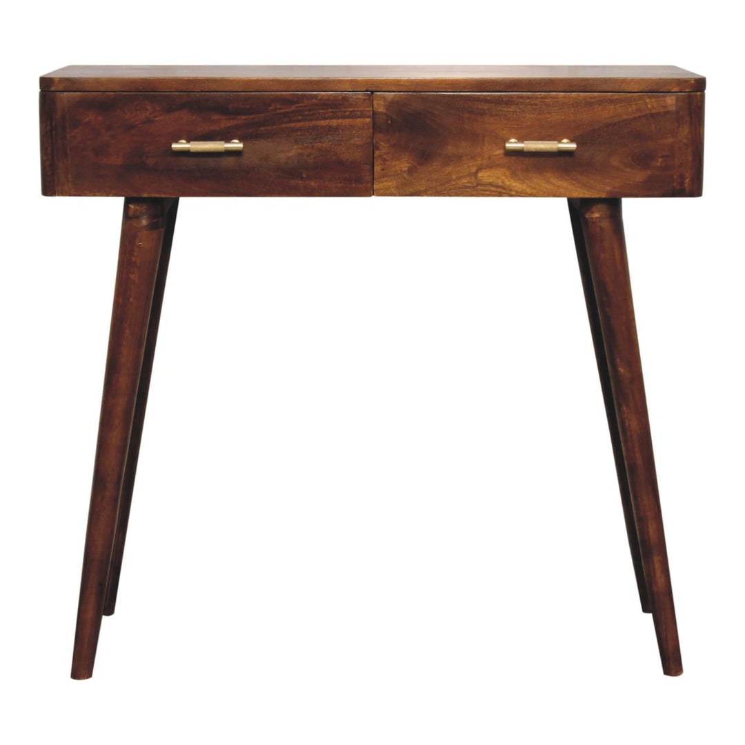 Chestnut-T-Bar-Console-Table