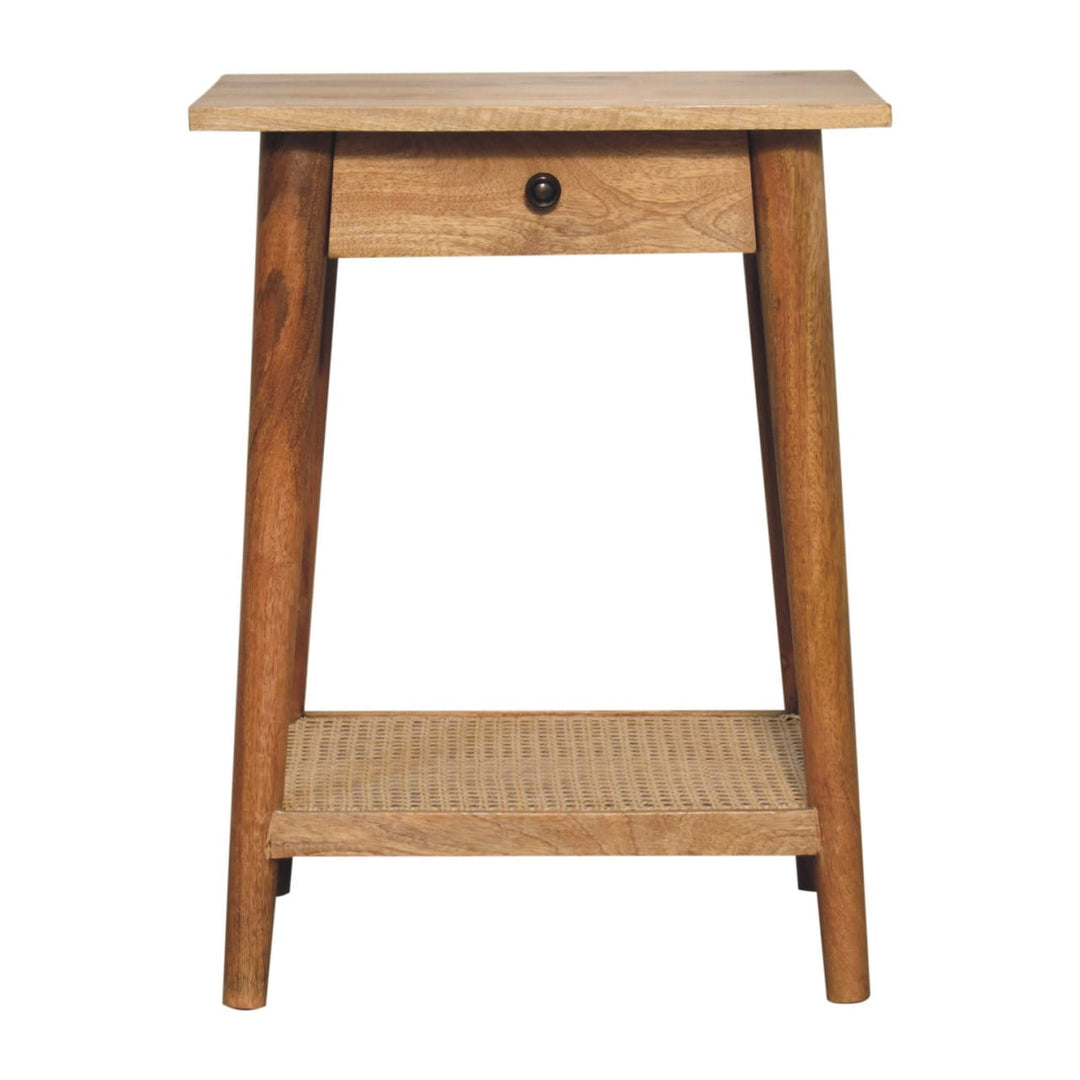 Woven-Solid-Wood-End-Table