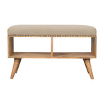 Load image into Gallery viewer, Studded-Linen-Open-Bench
