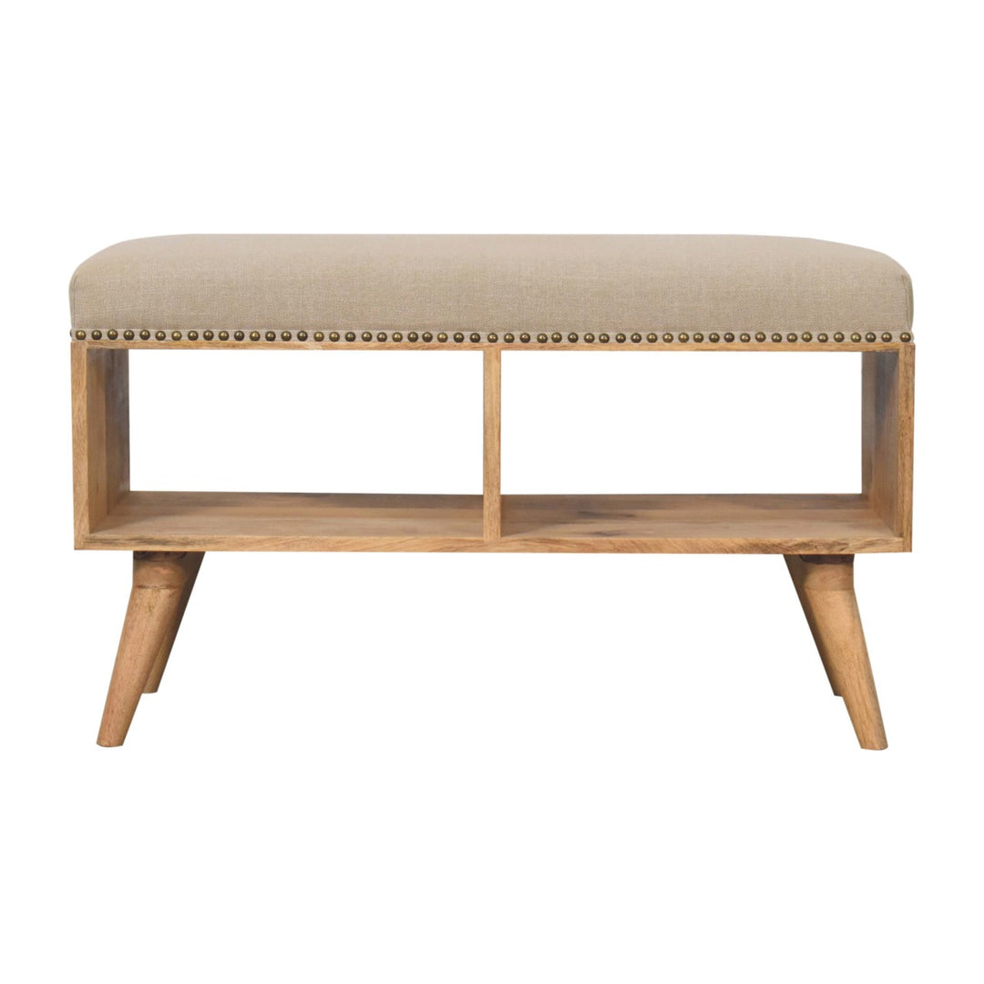 Studded-Linen-Open-Bench