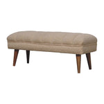 Load image into Gallery viewer, Cream Boucle Puffer Bench
