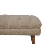 Load image into Gallery viewer, Cream Boucle Puffer Bench
