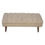 Load image into Gallery viewer, Cream Boucle Puffer Bench
